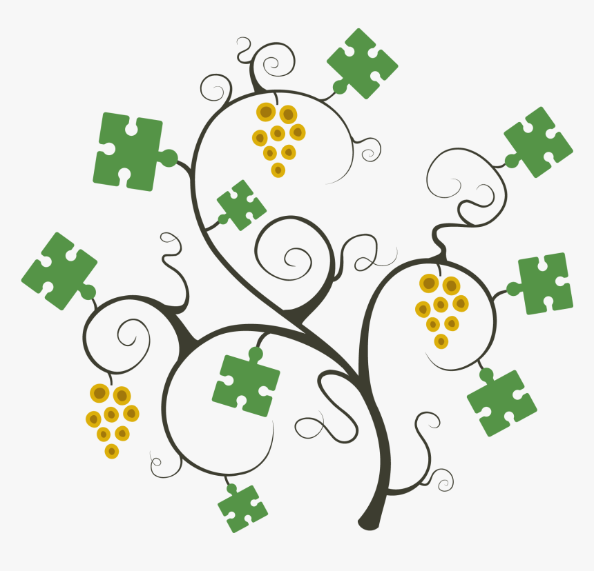 Grape Vine Puzzle - Grape Vines Font, HD Png Download
