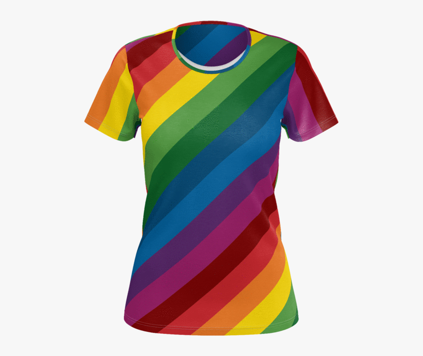 Retrorainbow Diagonal Stripe All Over Print Women S - Graphic Design, HD Png Download