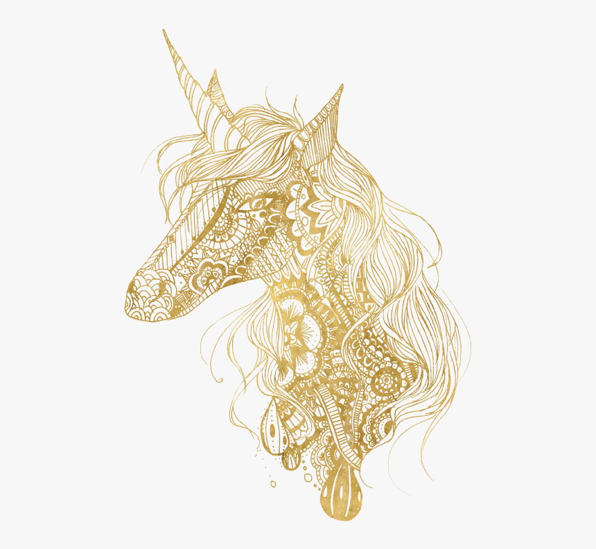 Unicorn Zentangle 1, HD Png Download