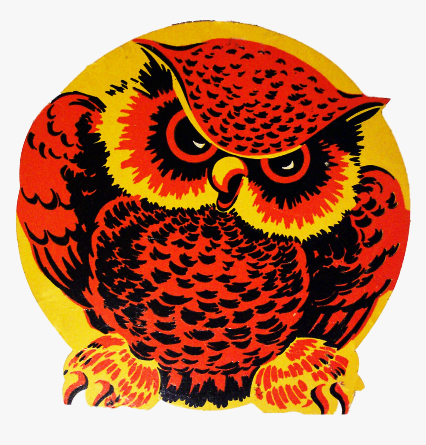 Vintage Halloween Owl, HD Png Download
