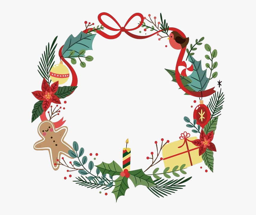 #guirnalda #christmas #christmasspirit #christmasloading - Vector Christmas Wreath Png, Transparent Png