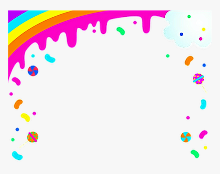 Frame Cute Colorful Dripping Rainbow Candy Cute Colorful Frame Clipart Hd Png Download Transparent Png Image Pngitem