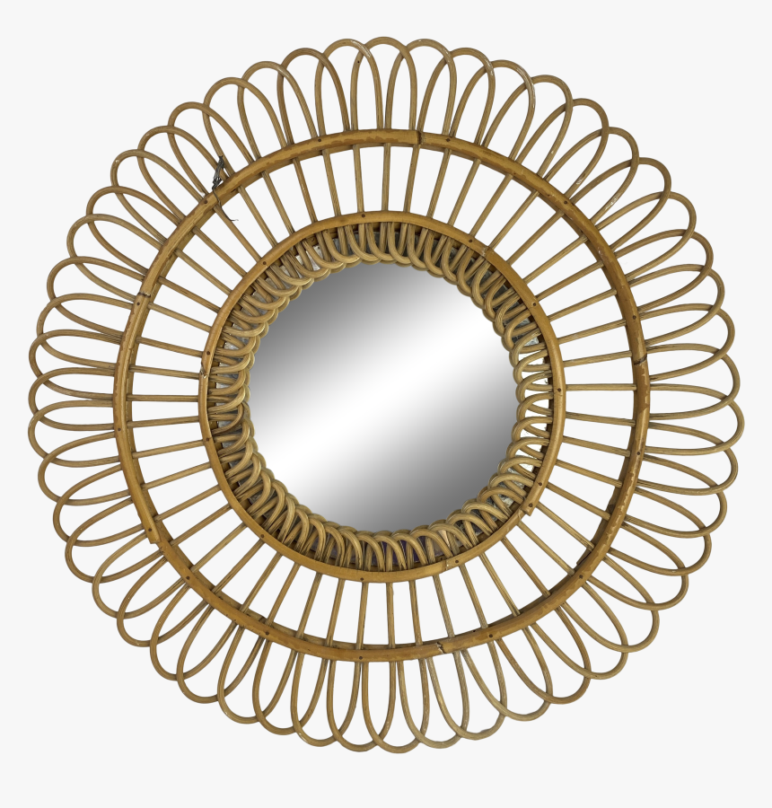 Rattan Mirror Decor, HD Png Download