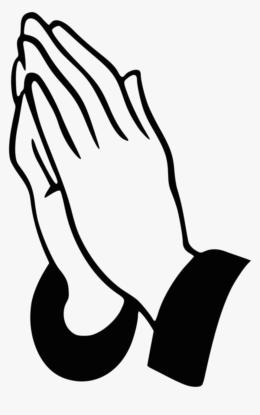 Wife Public Domain Clipart Vector Free Public Domain - Praying Hands Clipart Black And White, HD Png Download
