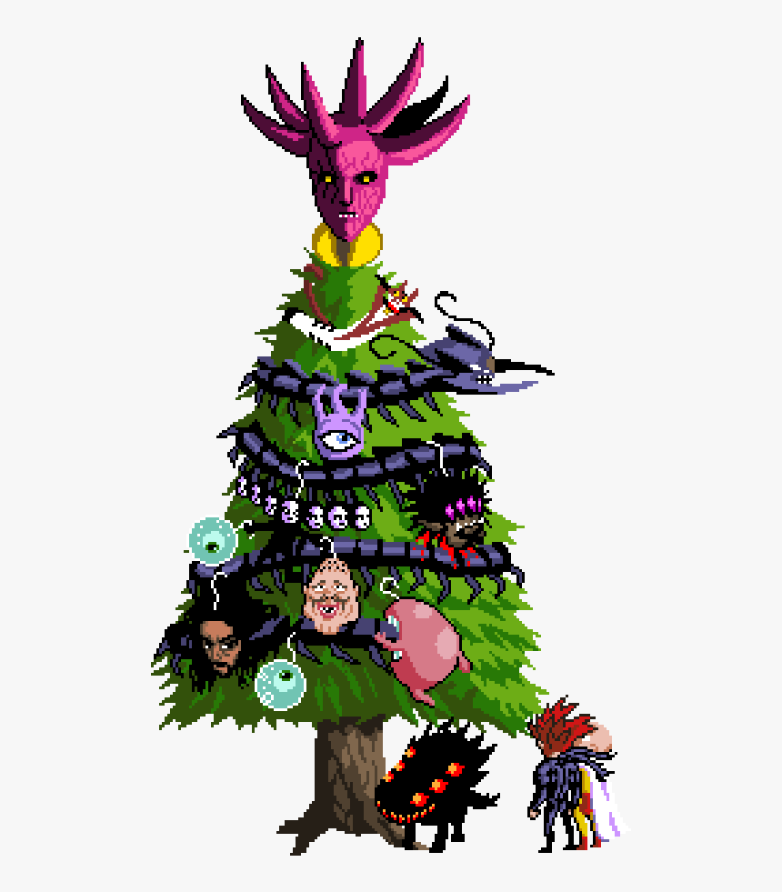 Cartoon Illustration Tree Christmas Tree - Illustration, HD Png Download