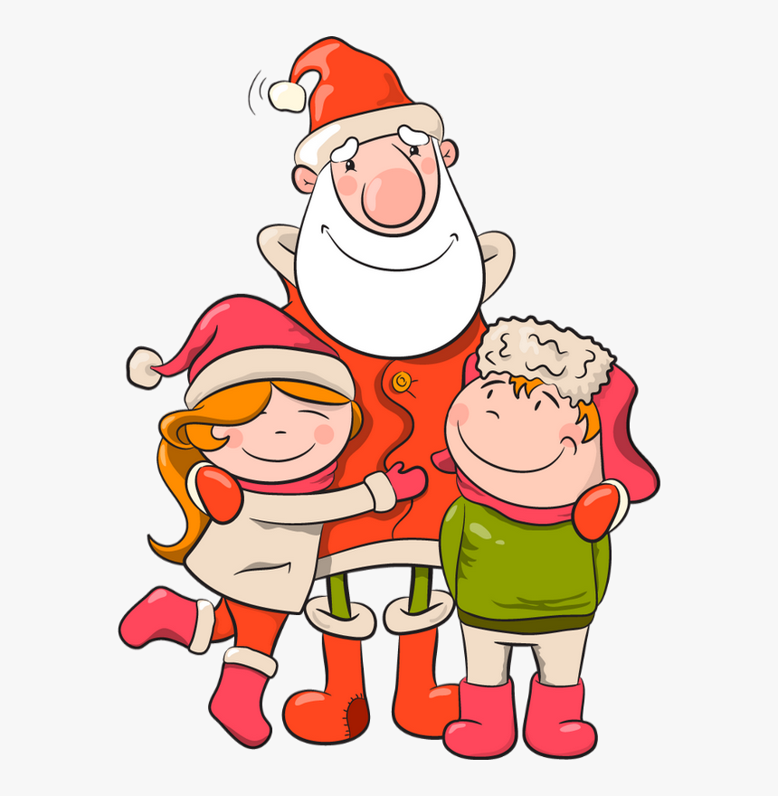 Claus Illustration Christmas Vector Mrs - Santa Claus And Kid Vector, HD Png Download