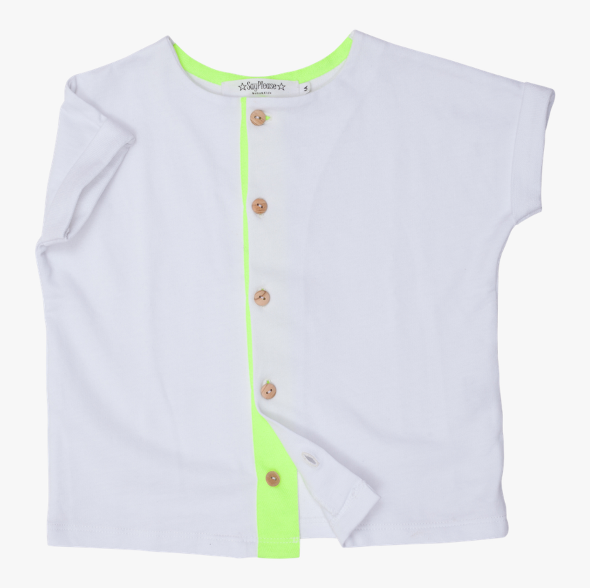 Camisa Botones Madera Blanca Y Flúor - Baby & Toddler Clothing, HD Png Download