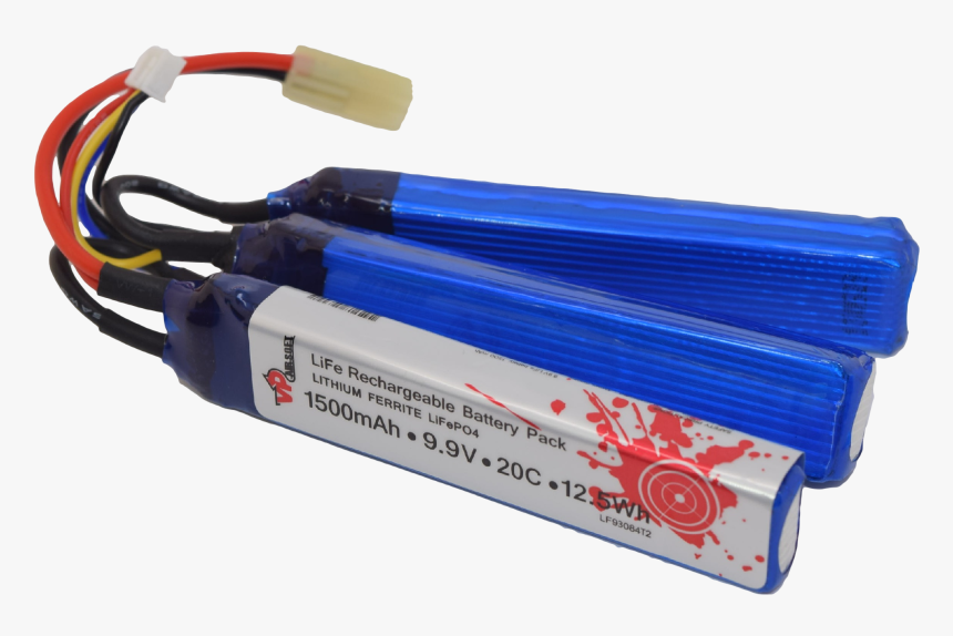 9v 1500mah 3 Leg Life Po4 Battery Vapextech Flat 20c - Wire, HD Png Download