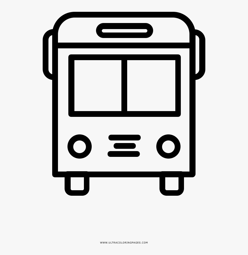 Bus Coloring Page - Icon, HD Png Download
