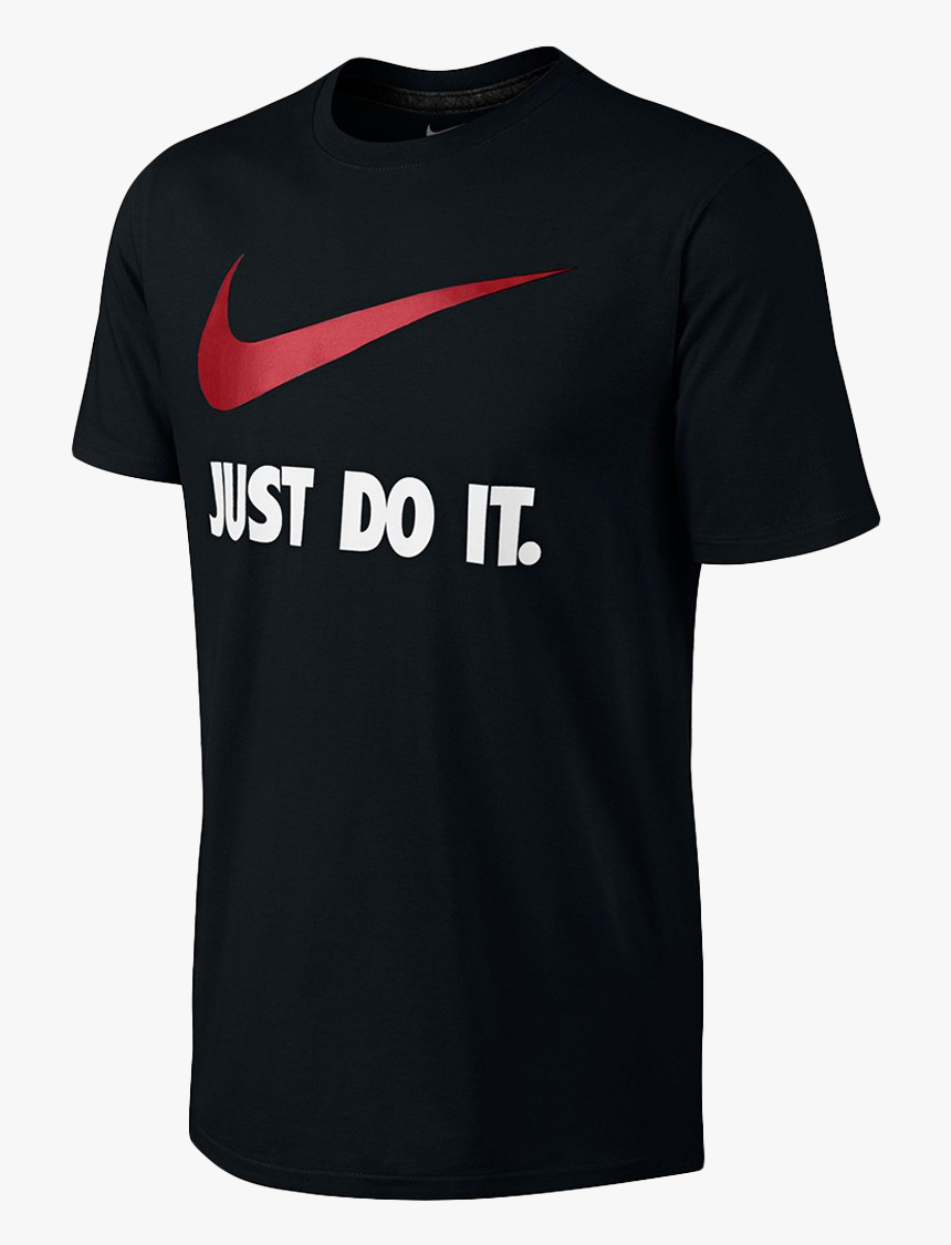 A Picture Of Just Do It Swoosh T-shirt Black/varsity - Nike, HD Png Download