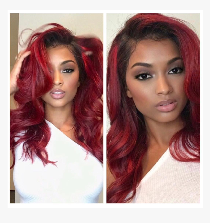 Chocolate Cherry Burgundy Red Hair, HD Png Download