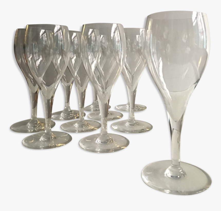 Lot Of 10 Baccarat Crystal Wine Glasses Model Saint - Wine Glass, HD Png Download