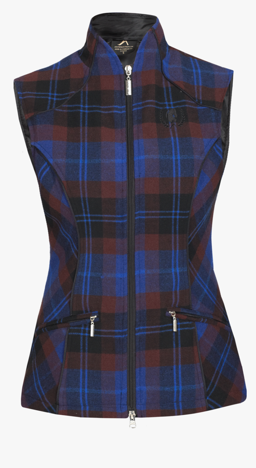 Arista Plaid Vest Blue - Tartan, HD Png Download