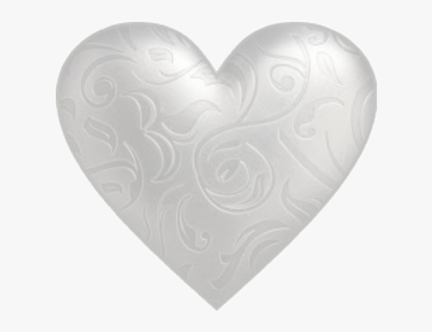 #heart #white #swirls #valentinesday #wedding #anniversarry - Heart, HD Png Download
