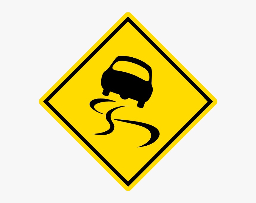 Thumb Image - Slippery Road Sign, HD Png Download