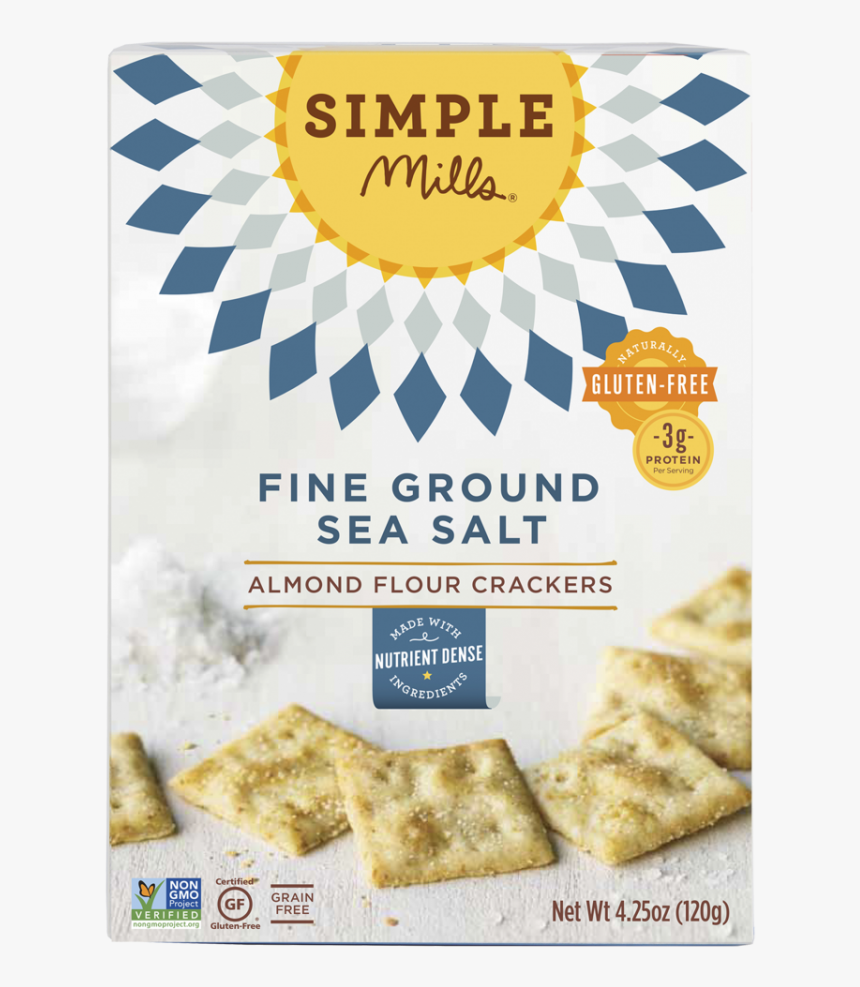 Fine Ground Sea Salt Almond Flour Crackers - Simple Mills Almond Crackers, HD Png Download