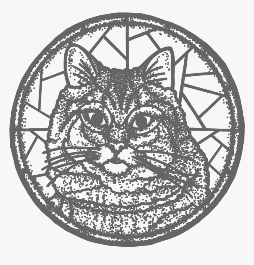 Portrait Stippling Noel - Domestic Short-haired Cat, HD Png Download