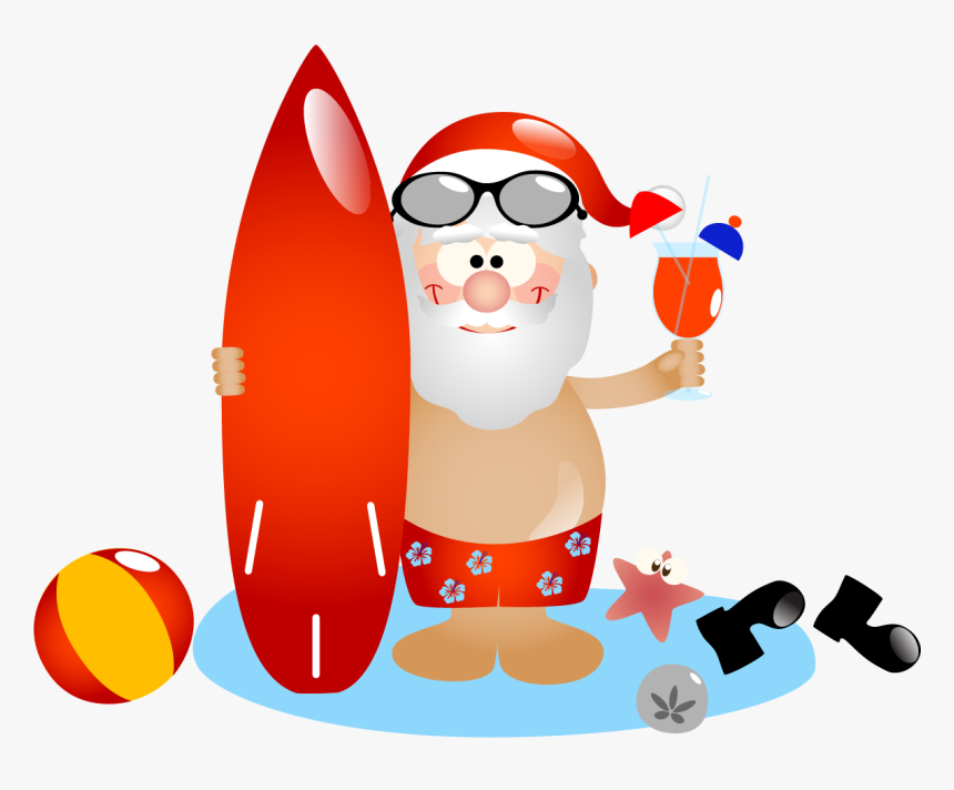 Beach Christmas Postcards Funny, HD Png Download