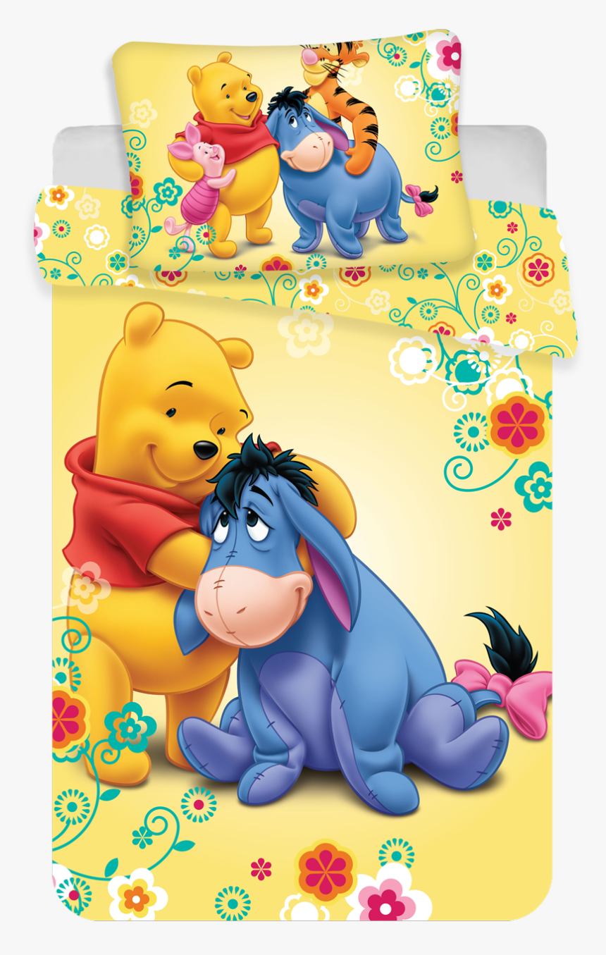 Winnie The Pooh Baby Image - Winnie The Pooh Yellow Bedding, HD Png Download