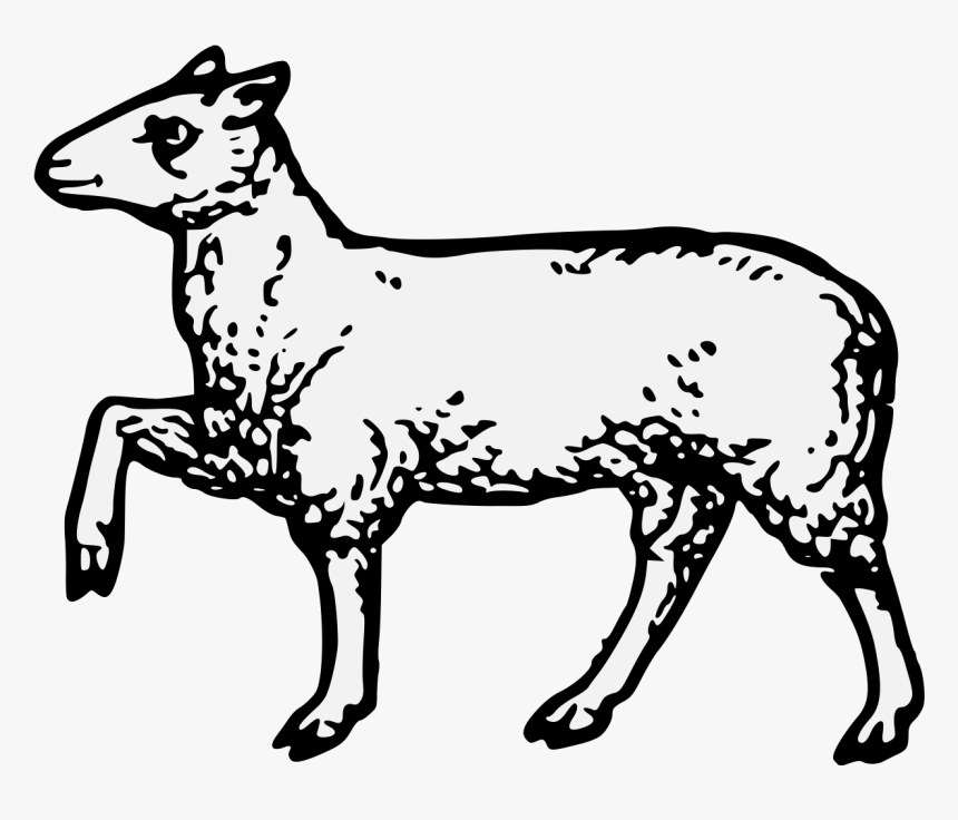 Sheep Heraldic Png, Transparent Png