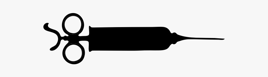 Vintage Syringe Silhouette - Syringe Clipart, HD Png Download