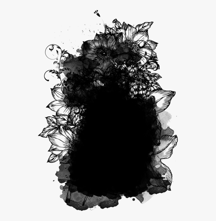 [ Silhouette Vector File Free Public Domain Stock Photo - Floral Design, HD Png Download