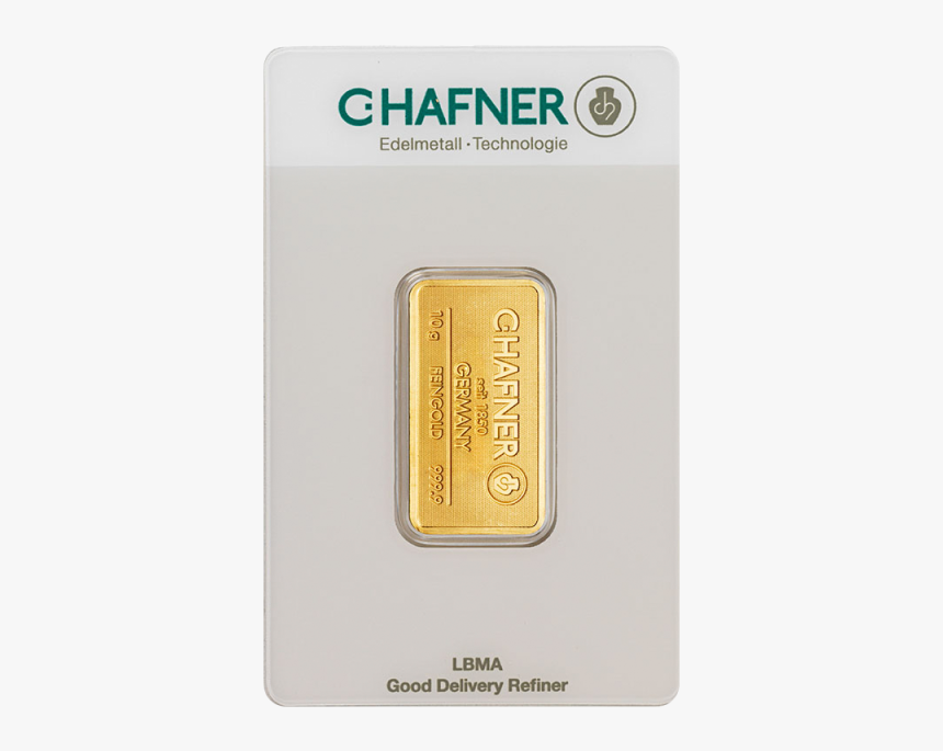 10g Hafner Gold Bar (front) - Silver, HD Png Download