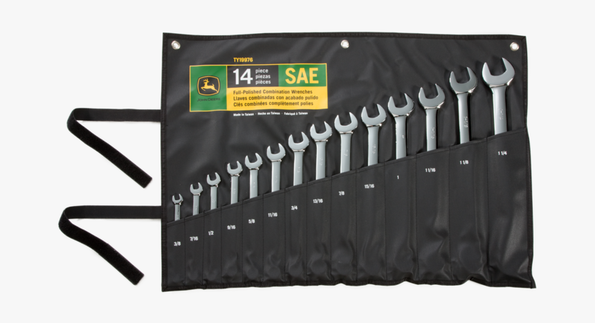 14-piece Combination Wrench Set - John Deere Spanners, HD Png Download