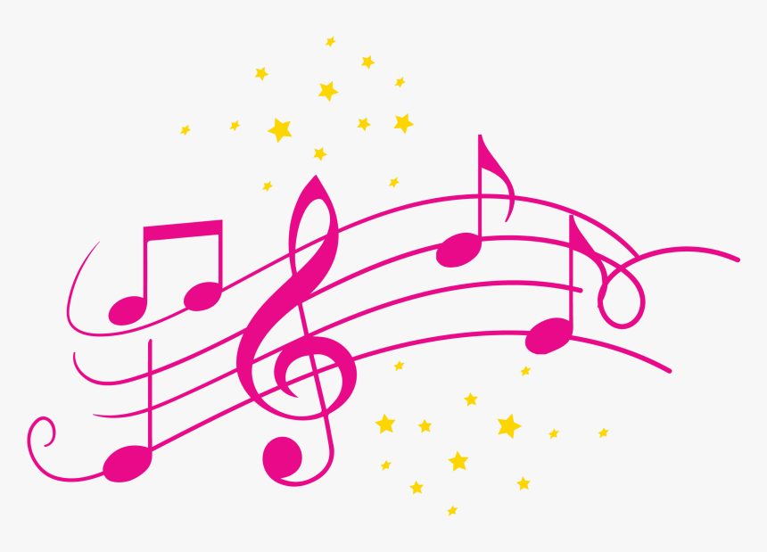 Transparent Music Silhouette Png - Free Pink Music Notes Transparent Png, Png Download