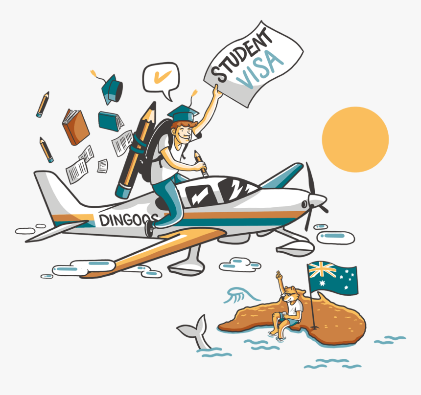 Student Visa In Australia - Cartoon, HD Png Download