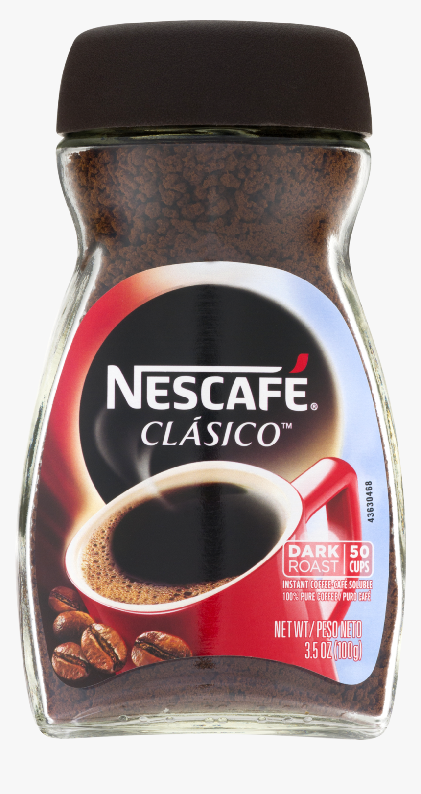 Nescafe Instant Coffee Clasico Dark Roast, HD Png Download