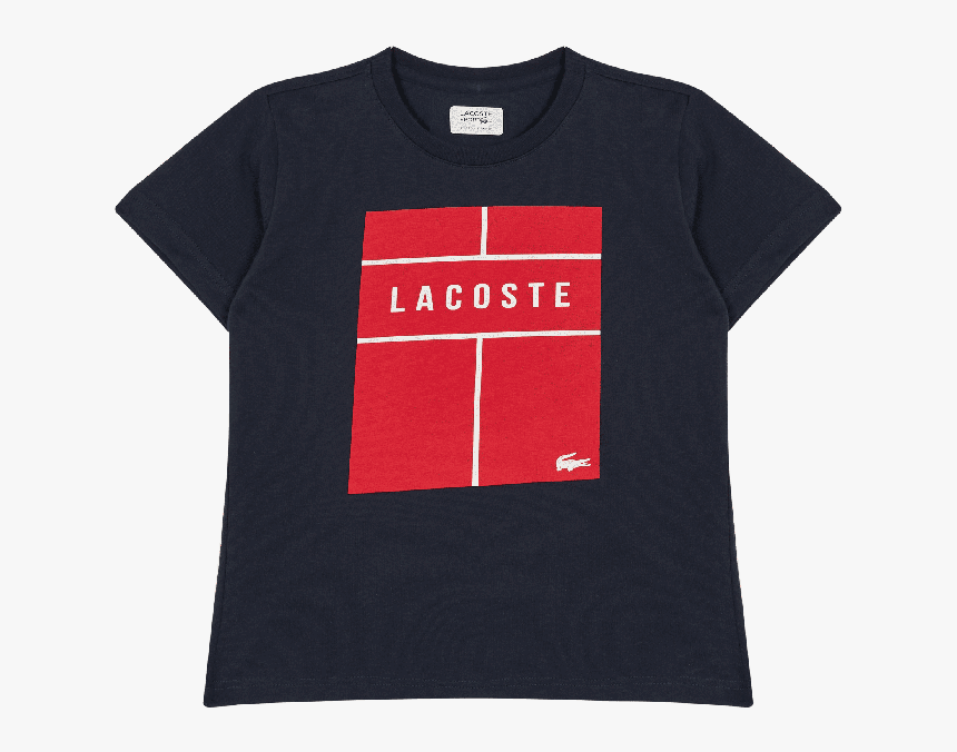 Lacoste Grid Box Logo T Shirt , Png Download - Active Shirt, Transparent Png