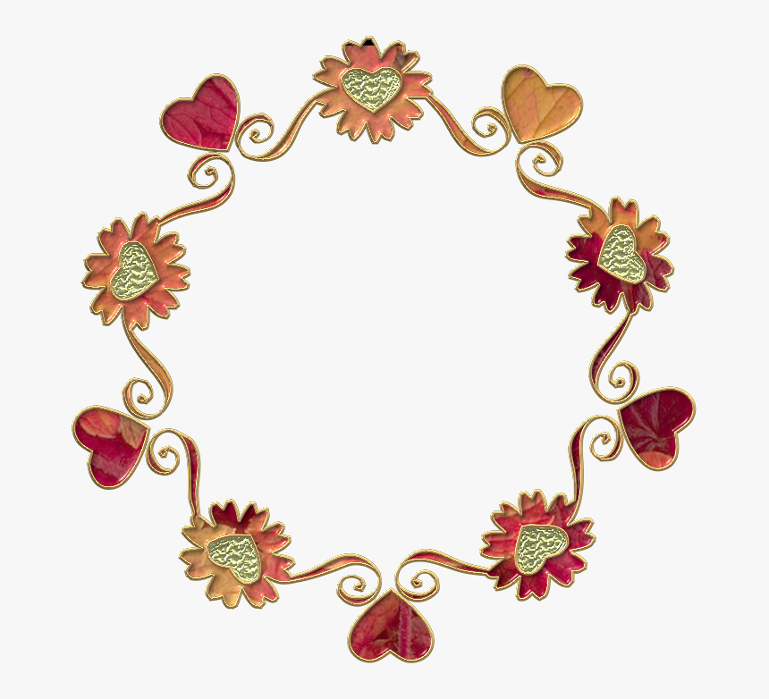 Marcos Decorativos De Flores Png, Transparent Png