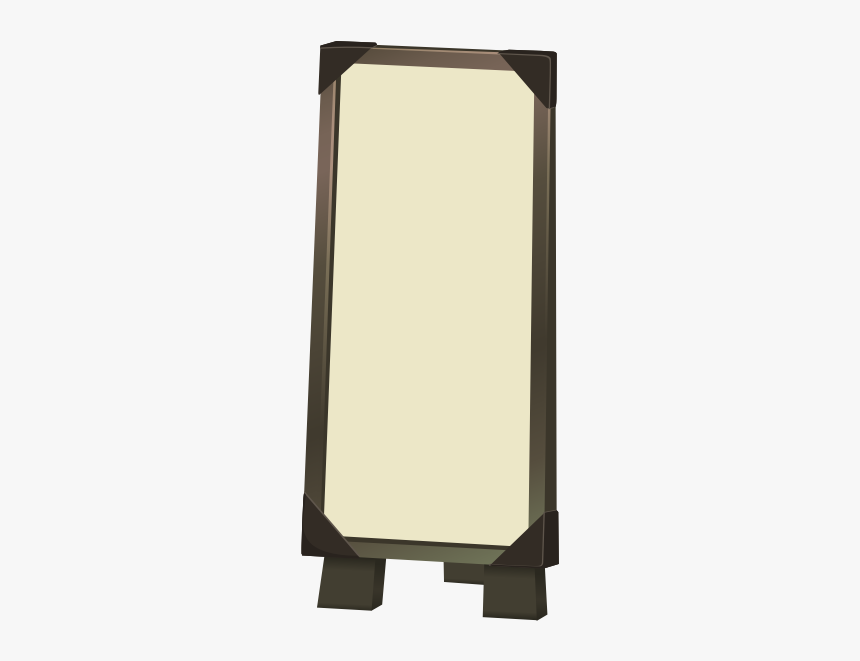 Vector Illustration Of Brown Mansized Mirror - Mirror, HD Png Download
