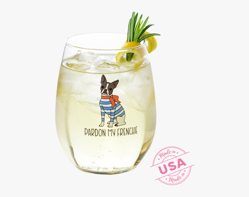 Pardon My Frenchie Stemless Wine Glass - Drinking Divas Pardon My Frenchie Wine Glass Stemless, HD Png Download
