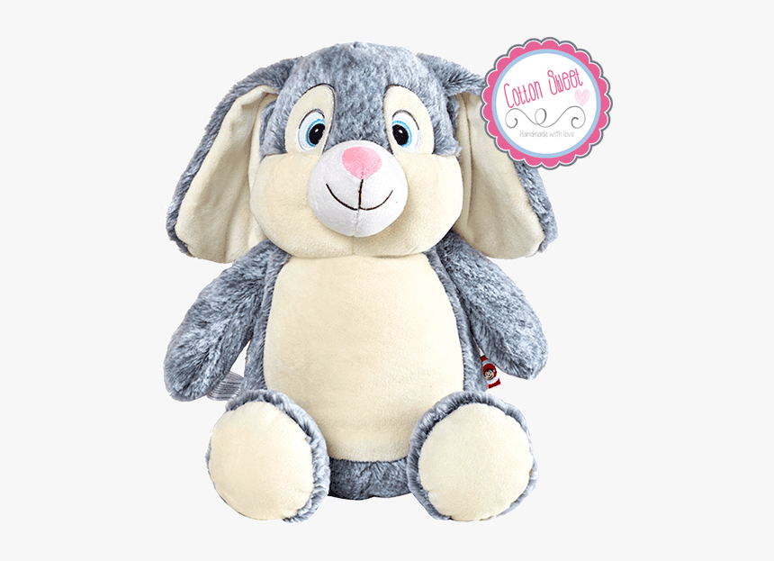 Peluche Personalizado Conejito Gris - Stofftier Mit Namen Bestickt, HD Png Download