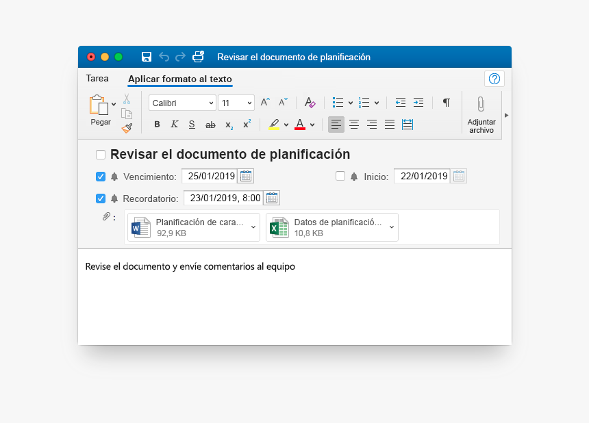 Datos Adjuntos En Tareas - Formato Coordenadas Gps En Cita Outlook Calendario, HD Png Download
