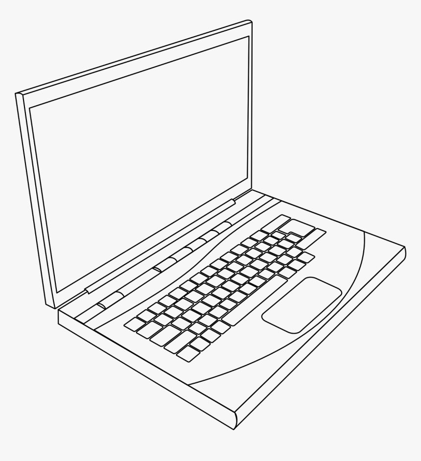 Black And White Laptop, HD Png Download