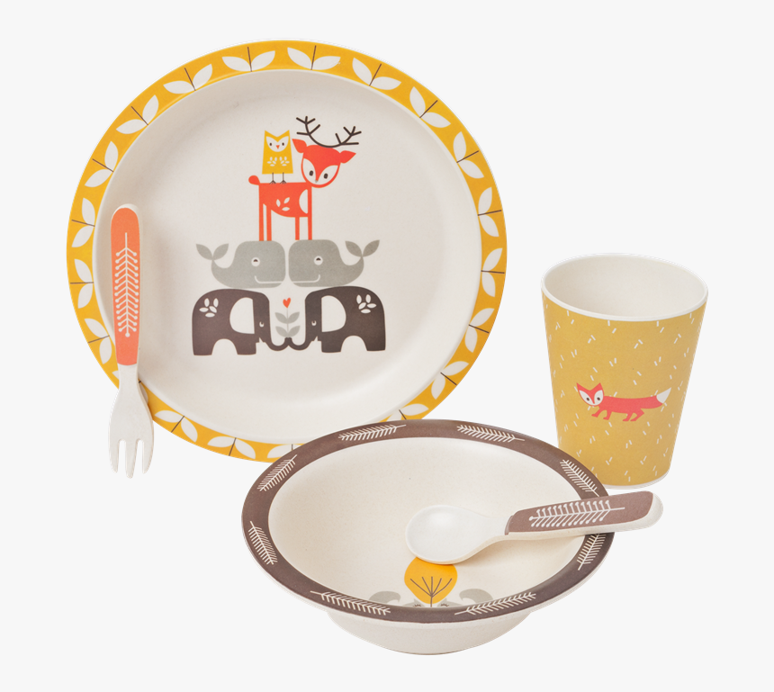 Image Of Fresk Bamboo Mealtime Set - Fresk Bamboo Dinner Set, HD Png Download
