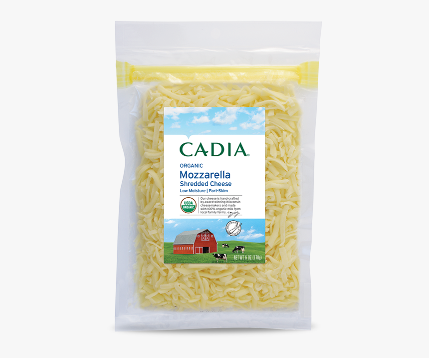Cadia Organic Shredded Mozzarella, HD Png Download