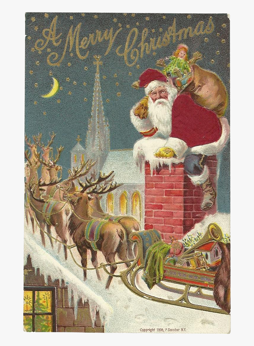 Reindeer Sleigh Png, Transparent Png