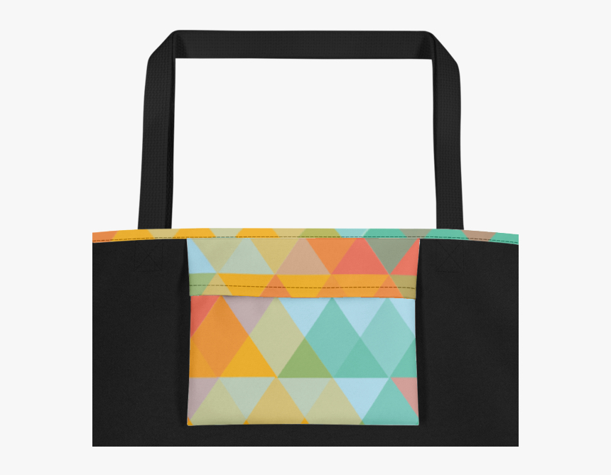 Multi Colored Abstract Triangle Geometric Pattern Beach - Tote Bag, HD Png Download