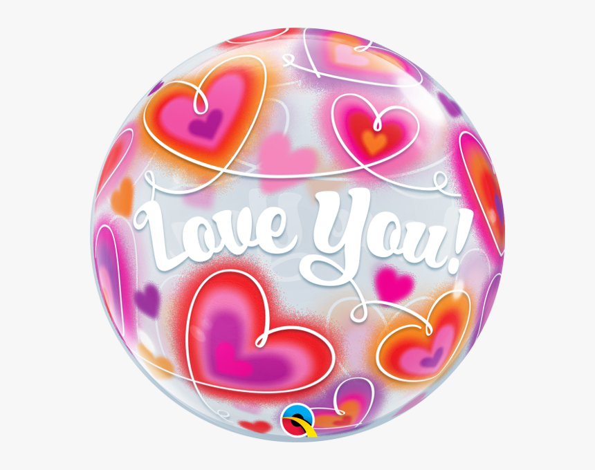 22 - Bubbles Qualatex De Amor, HD Png Download