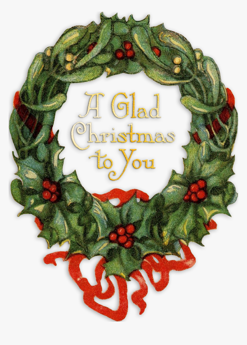 Wings Of Whimsy - Christmas Wreath Vintage, HD Png Download