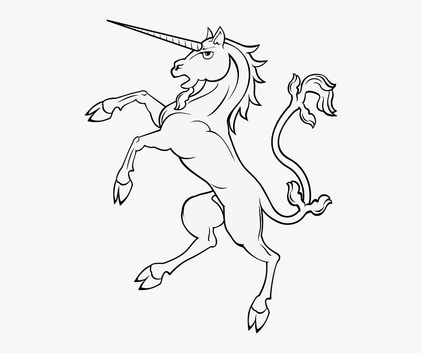Unicorn Drawing Coat Of Arms, HD Png Download
