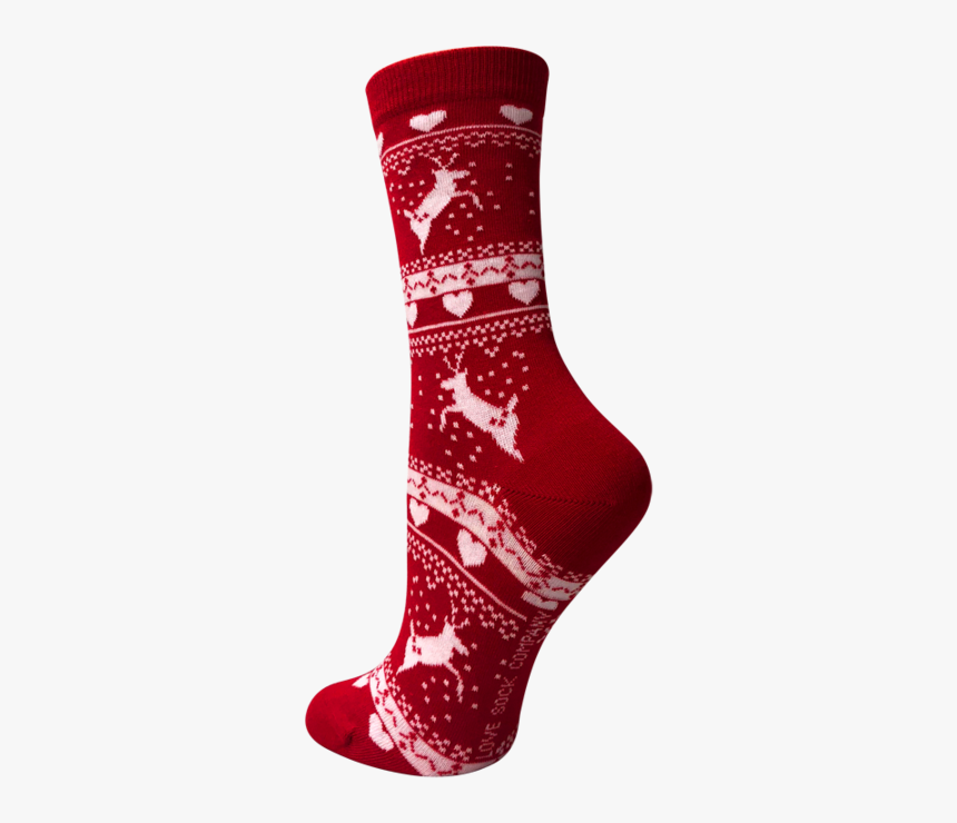 Reindeer Christmas Socks - Sock, HD Png Download