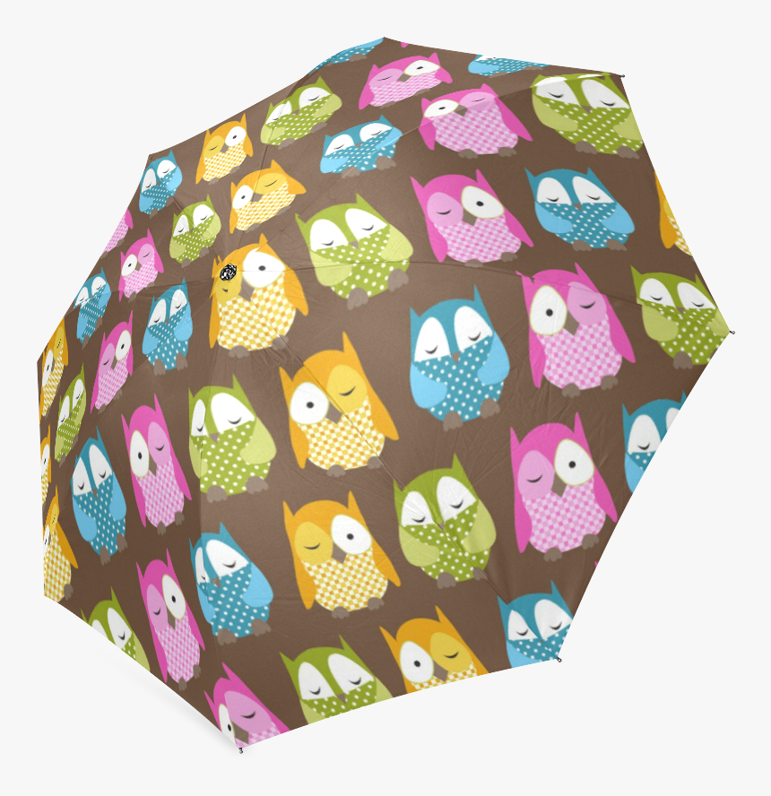 Baby Owls And Flowers Foldable Umbrella - Owl, HD Png Download