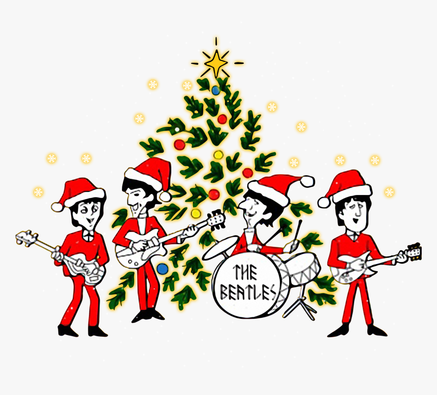 Cartoon Beatles Christmas, HD Png Download