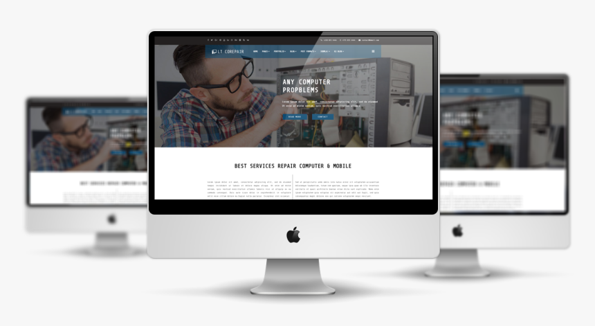 Lt Corepair Free Responsive Joomla Template Mockup - Website Design Responsive Mockup, HD Png Download