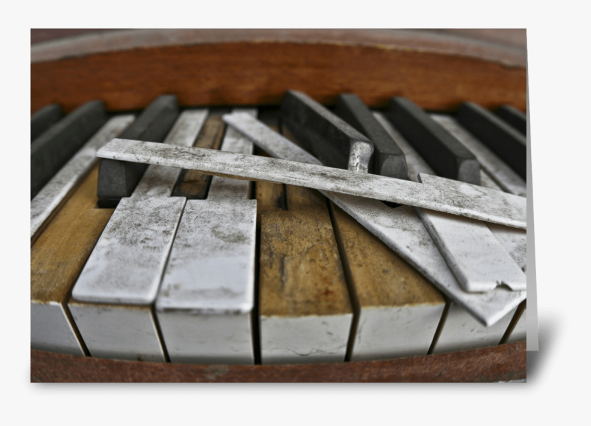 Broken Piano Keys Greeting Card - Plank, HD Png Download